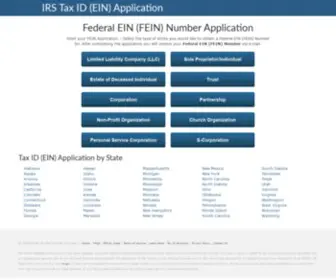 IRS-Taxid-Number.com(Federal EIN (FEIN) Number Application) Screenshot