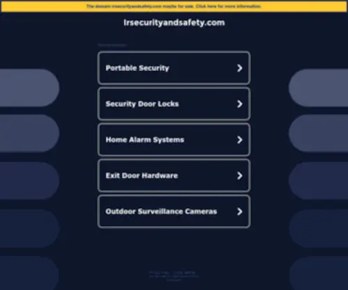 Irsecurityandsafety.com(Irsecurityandsafety) Screenshot