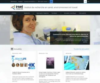 Irset.org(Information on IRSET's mission and scientific projects) Screenshot