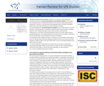 Iruns.ir(Iranian Review for UN Studies) Screenshot