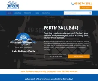 Irvinbullbars.com.au(Irvin Bullbars) Screenshot
