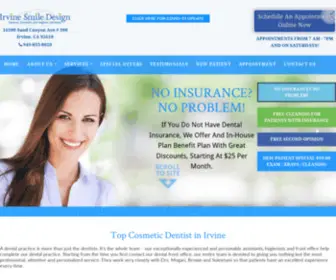 Irvinesmiledesign.com(Irvine dentistry Irvine Dentist) Screenshot