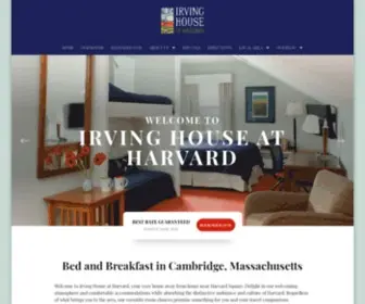 Irvinghouse.com(Bed and Breakfast in Cambridge Massachusetts) Screenshot