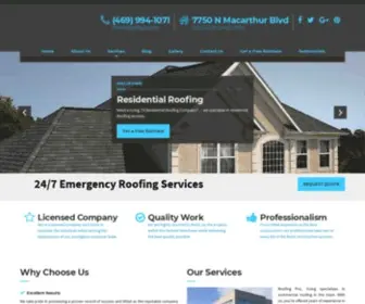 Irvingroofingpro.com(Irving fence company) Screenshot