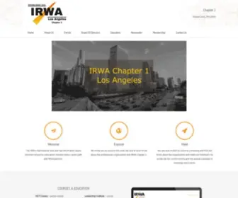 Irwa1.org(IRWA Chapter 1 Los Angeles) Screenshot