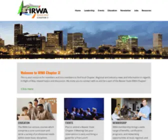 Irwachapter3.com(Connecting professionals in the right of way industry) Screenshot