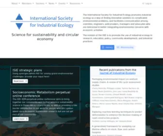 IS4IE.org(International Society for Industrial Ecology) Screenshot