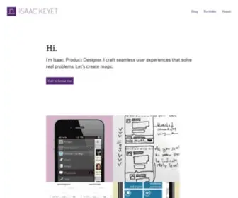 Isaackeyet.com(Product Design Magic) Screenshot