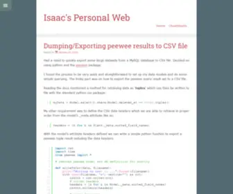 Isaacs.pw(Isaac's Personal Web) Screenshot