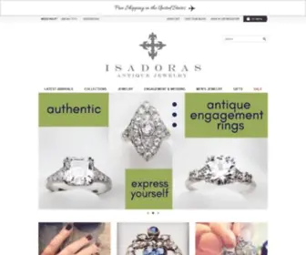 Isadoras.com(Isadoras Antique Jewelry) Screenshot