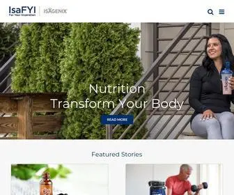 Isafyi.com(Health & Wellness Inspiration from Isagenix on) Screenshot