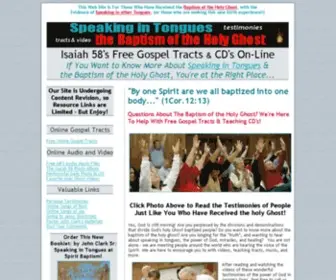 Isaiah58.com(Isaiah 58 Broadcast & Tracts) Screenshot