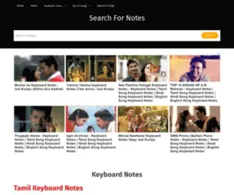Isaikuripu.com(Keyboard Notes for all Language Songs) Screenshot