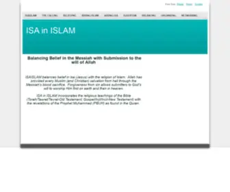 Isaislam.com(Balancing Belief in Isa (Jesus) with Islam) Screenshot