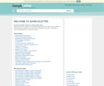Isampleletter.com(Free Samples of Business Letters & Example Cover Letters) Screenshot
