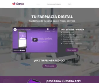 Isanate.com(Isana Farmacia) Screenshot