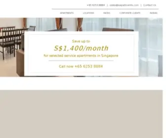 Isapartments.com(Service Apartments in Singapore) Screenshot