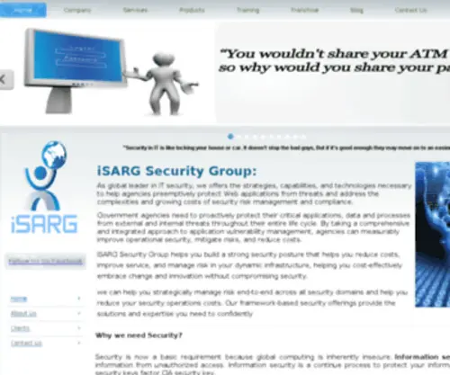 Isarg.org(ISARG Security Group) Screenshot