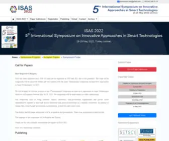 Isassymposium.org(ISASInternational Symposium on Innovative Approaches in Smart Technologies) Screenshot