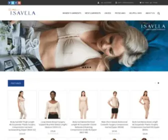 Isavela.com(Post surgical compression garments to help aid in a faster recovery. Isavela) Screenshot