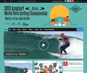 Isaworlds.com(The International Surfing Association) Screenshot