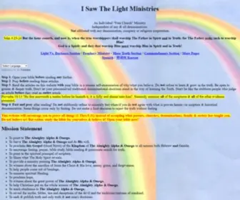 Isawthelightministries.com(I Saw The Light Ministries New Covenant Worldwide End Time Ministry) Screenshot