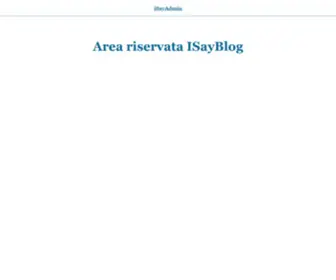 Isayadmin.com(Area Riservata) Screenshot