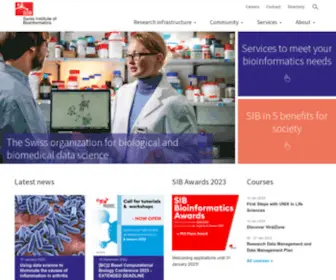 ISB-Sib.ch(SIB Swiss Institute of Bioinformatics) Screenshot