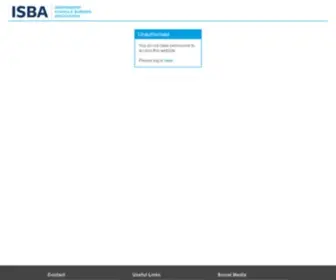 Isba-Referencelibrary.org.uk(ISBA Member's Reference & Publications Library Site) Screenshot