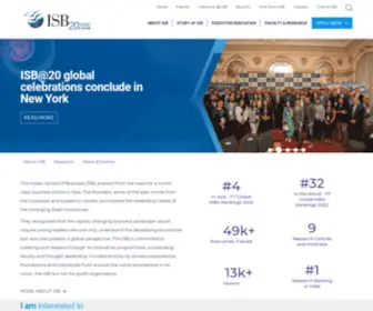 ISB.edu(The Indian school of Business (ISB)) Screenshot