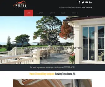 Isbellservices.com(Home Remodeling Company in Tuscaloosa) Screenshot