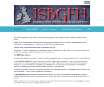 ISBGFH.org(International Society for British Genealogy and Family History) Screenshot