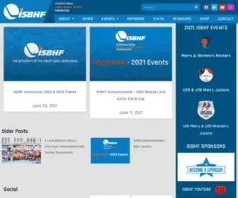 ISBHF.com(International Street and Ball Hockey Federation) Screenshot