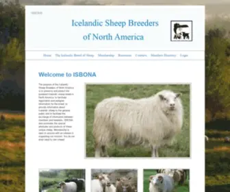 Isbona.com(The Icelandic Sheep Breeders of North America) Screenshot