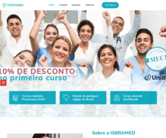 Isbramed.com.br(Cursos EAD e Presenciais Exclusivos para Médicos) Screenshot