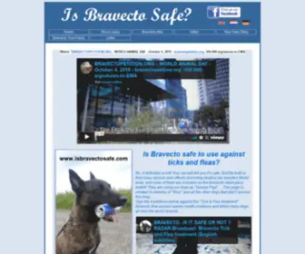 Isbravectosafe.com(Bravecto) Screenshot