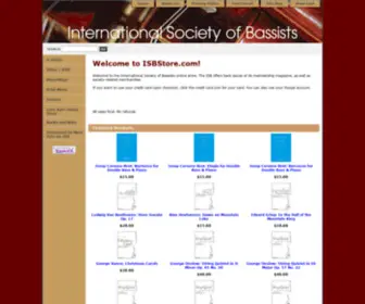 IsbStore.com(International Society of Bassists Online Store) Screenshot