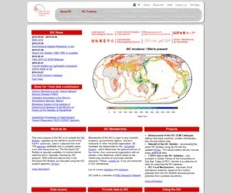 ISC.ac.uk(International Seismological Centre) Screenshot