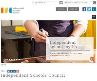ISC.co.uk(Independent Schools Council) Screenshot