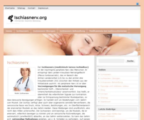 Ischiasnerv.org(Ursachen, Symptome, Übungen und Behandlung) Screenshot