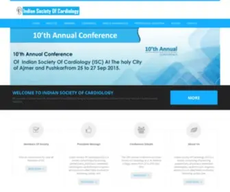 Iscindia.co.in(Indian Society Of Cardiology (ISC) is a society comprising of practicing cardiologists) Screenshot