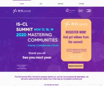 Isclsummit.com(IS-CL Summit) Screenshot