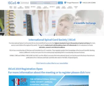 Iscos.org.uk(International Spinal Cord Society) Screenshot