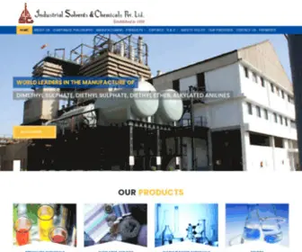 ISCPL.com(Industrial Solvents & Chemicals was founded by a group of businessmen having long standing experience in chemicals and pharmaceuticals) Screenshot