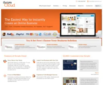 Iscriptscloud.com(IScripts Cloud Everything you need to start an online business instantly) Screenshot