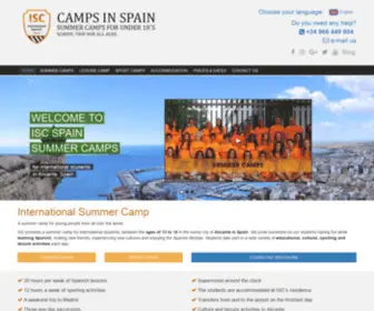 Iscspain.com(Summer camps in Spain) Screenshot