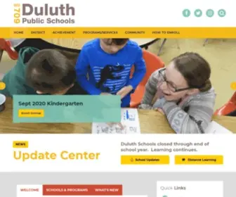 ISD709.org(Duluth Public Schools ISD709) Screenshot