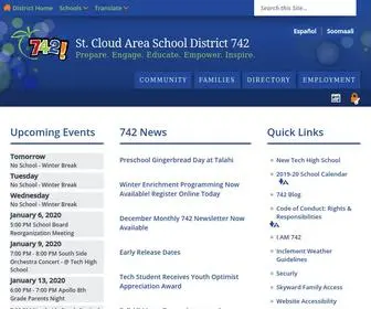 ISD742.org(Cloud Area School District 742) Screenshot