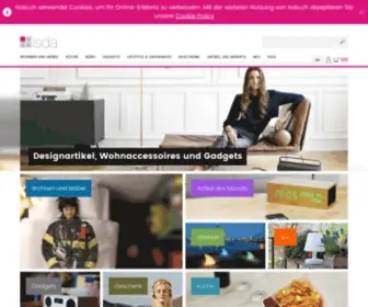 Isda.ch(Originelle Gadgets im Design Shop von ISDA) Screenshot
