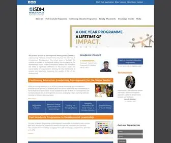 ISDM.org.in(Post Graduate Program in Development Leadership) Screenshot